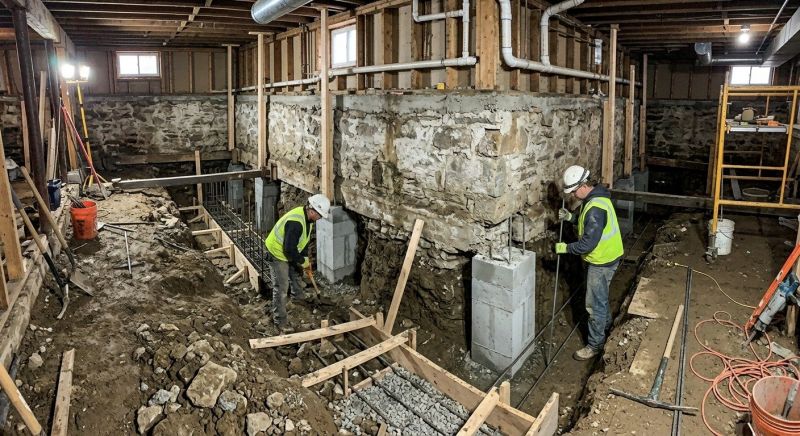 Basement Underpinning in Holly Springs, NC