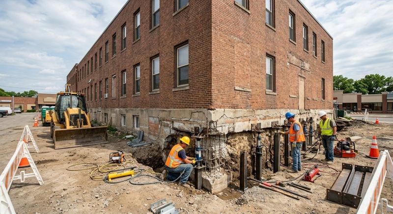 Commercial Foundation Repair in Holly Springs, NC
