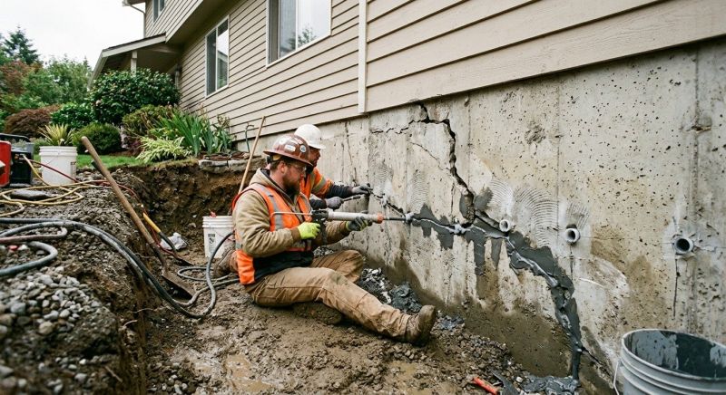 Cracked Foundation Repair in Angier, NC