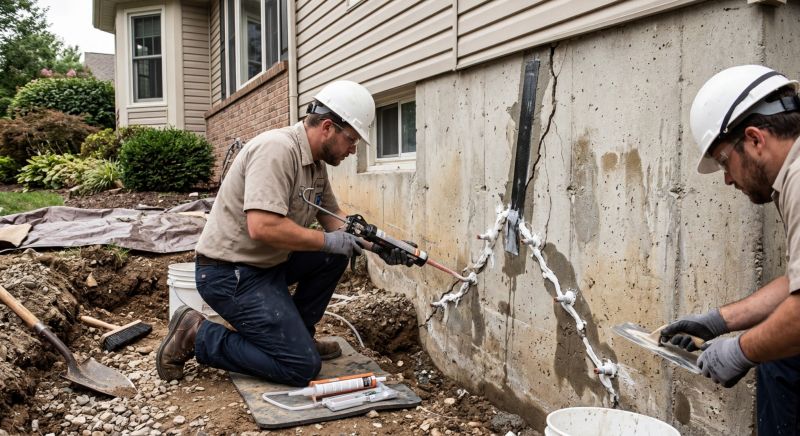 Cracked Foundation Repair in Holly Springs, NC