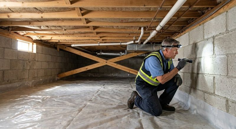 Crawl Space Leveling in Holly Springs, NC