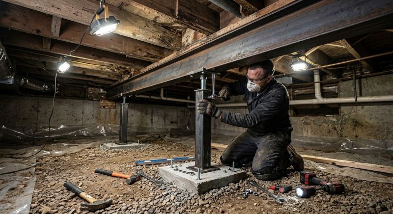 Crawlspace Structural Repair in Holly Springs, NC