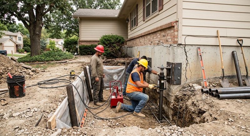 Deep Foundation Repair in Holly Springs, NC