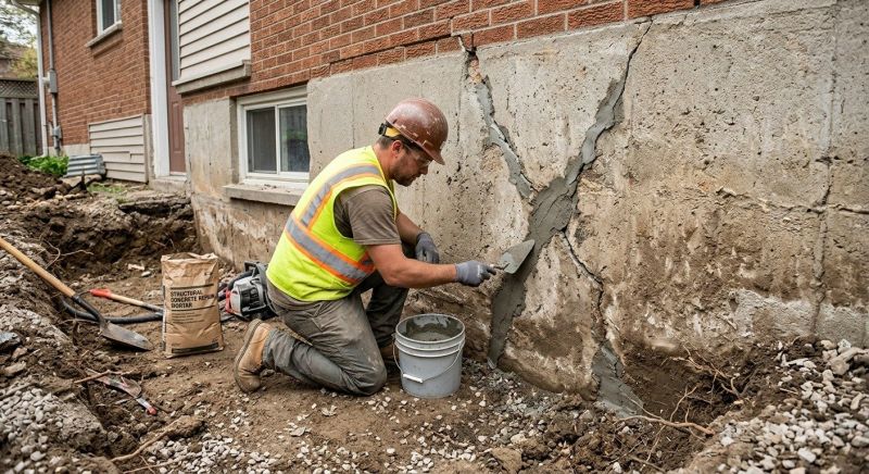 Foundation Crack Repair in Durham, NC