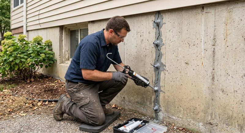 Foundation Crack Sealing in Holly Springs, NC