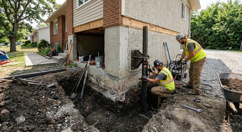 Foundation Pier Repair in Holly Springs, NC