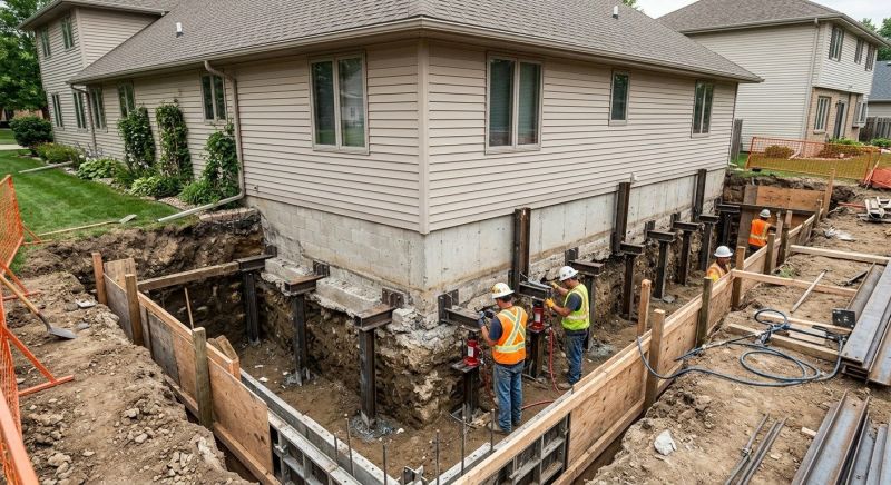 Foundation Underpinning in Holly Springs, NC