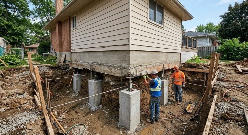 Foundation Underpinning in Holly Springs, NC