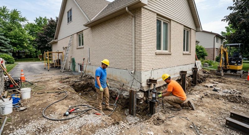 Helical Piers Installation in Holly Springs, NC