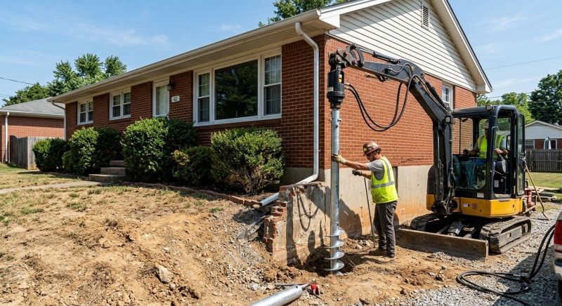 Helical Pile Installation in Holly Springs, NC
