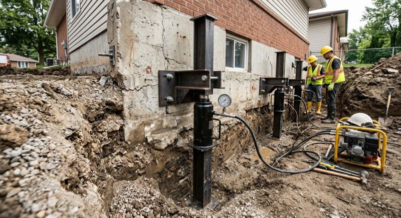 Sinking Foundation Lifting in Holly Springs, NC
