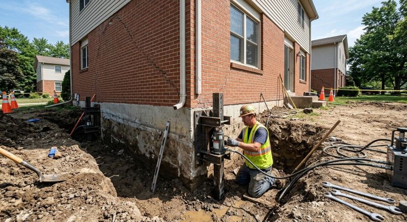 Sinking Foundation Repair in Angier, NC