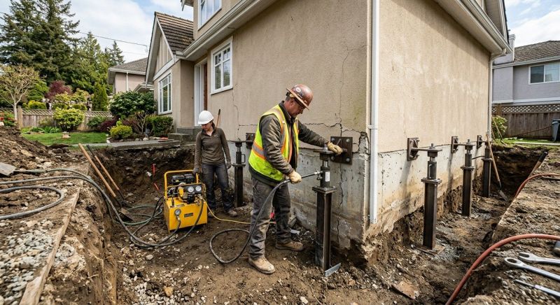 Sinking Foundation Repair in Angier, NC