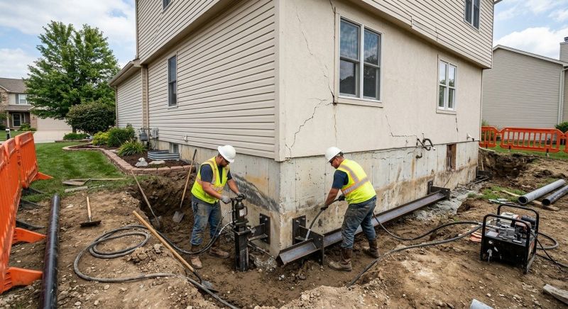 Sinking Foundation Repair in Carrboro, NC