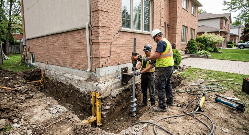 Sinking Foundation Repair in Holly Springs, NC