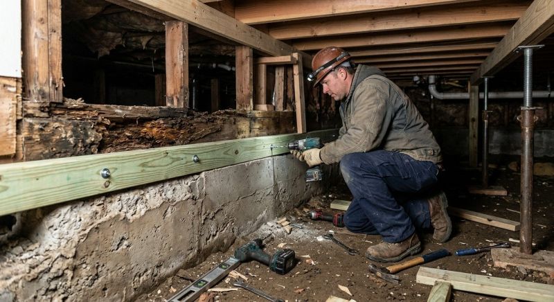 Sinking Foundation Repair in Wake County, NC