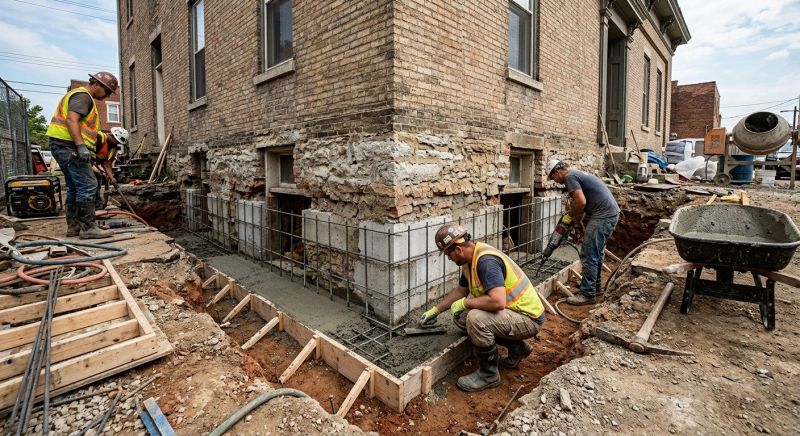 Structural Underpinning in Holly Springs, NC
